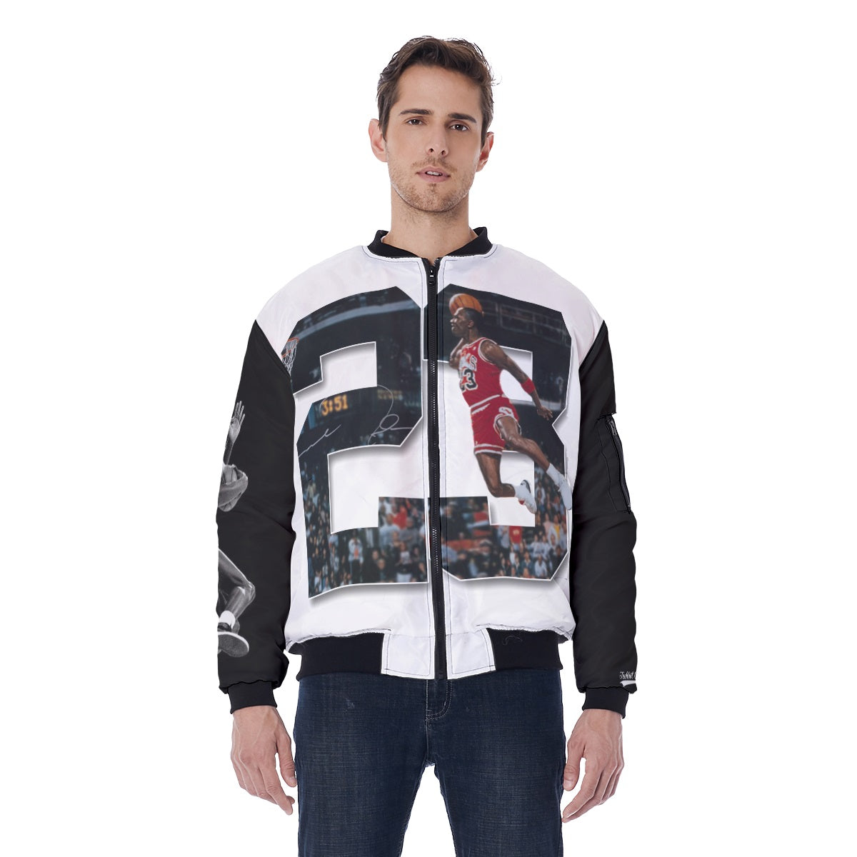 All Over Bomber Jacket - Cut & Sew