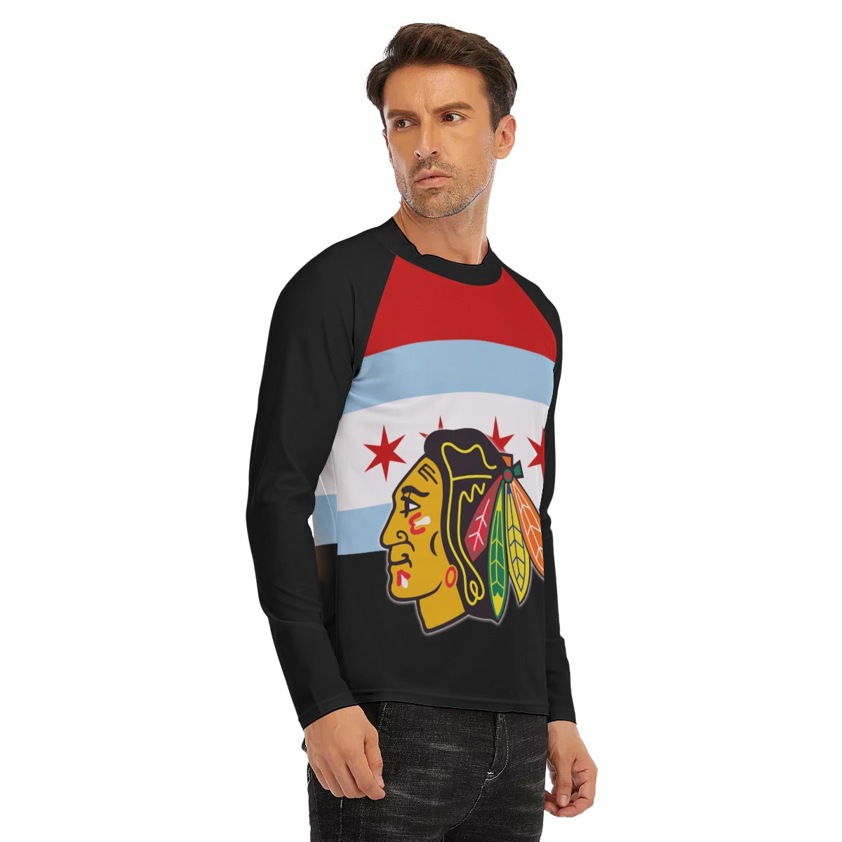 All Over Ragland Long Sleeve (TIGHT SURF SHIRT - Cut & Sew)