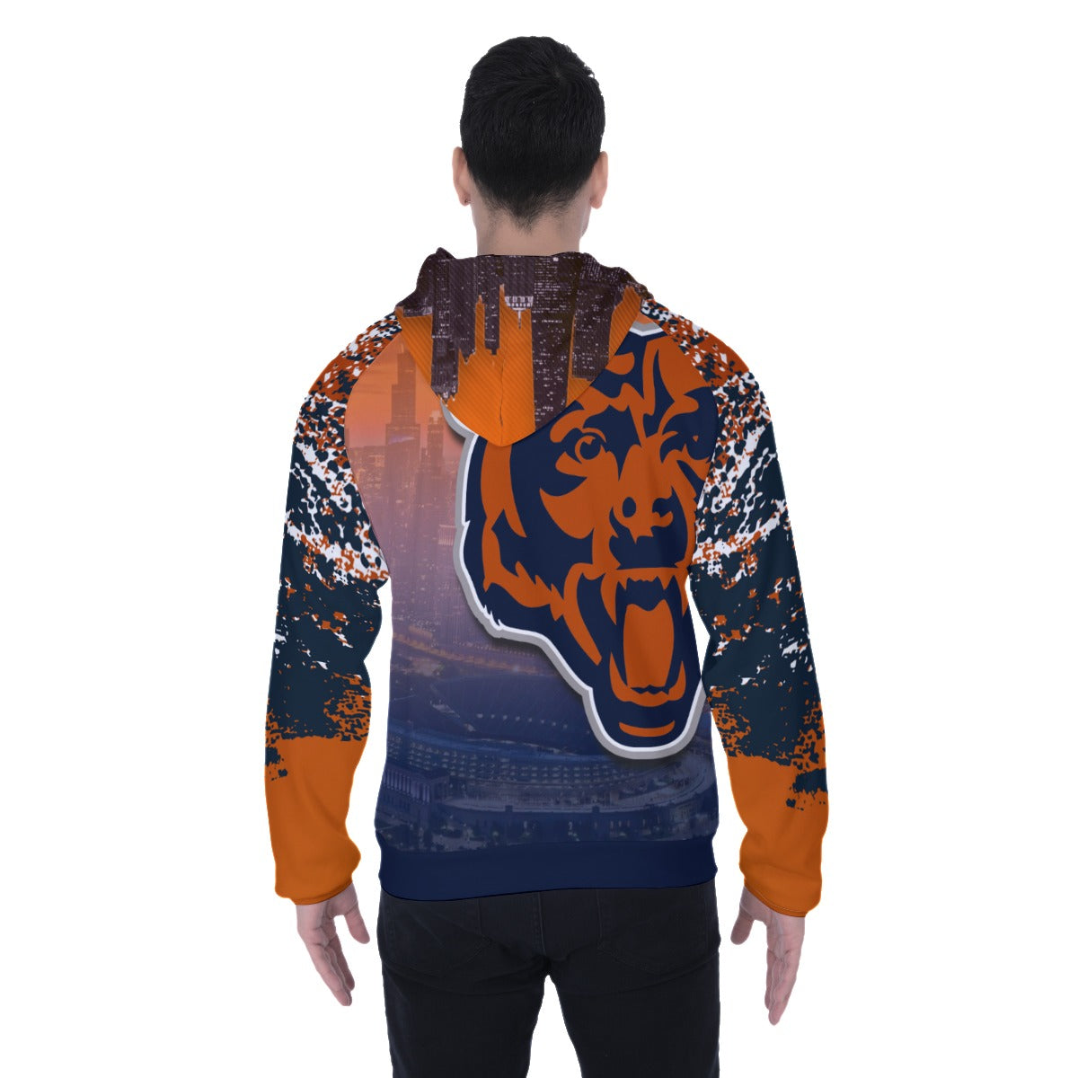 All Over Ragland Zip Up Hoodie (Heavy Fleece)