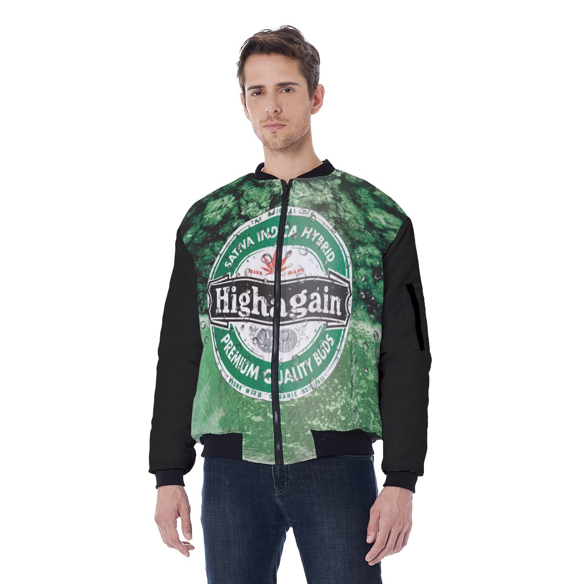 All Over Bomber Jacket - Cut & Sew
