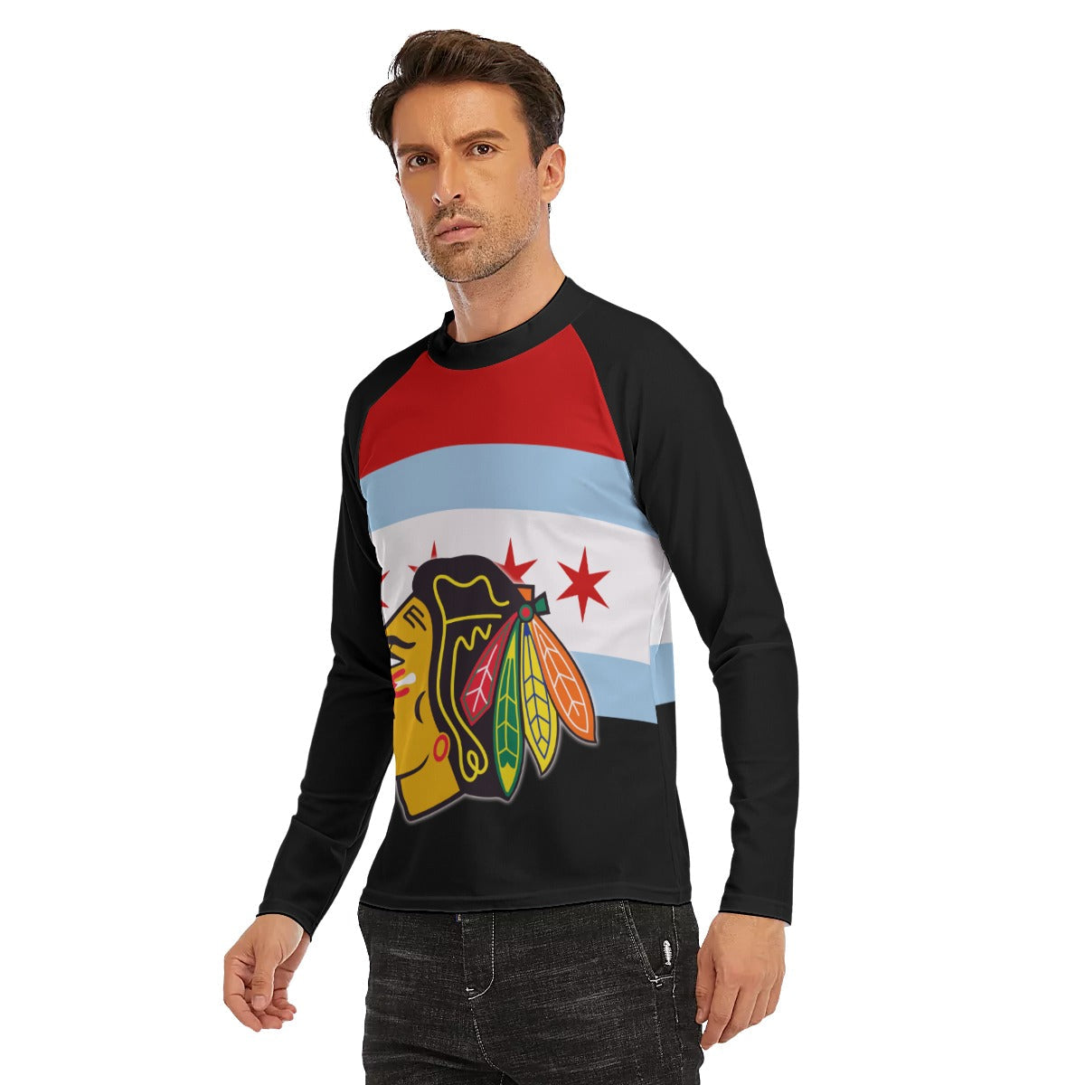 All Over Ragland Long Sleeve (TIGHT SURF SHIRT - Cut & Sew)