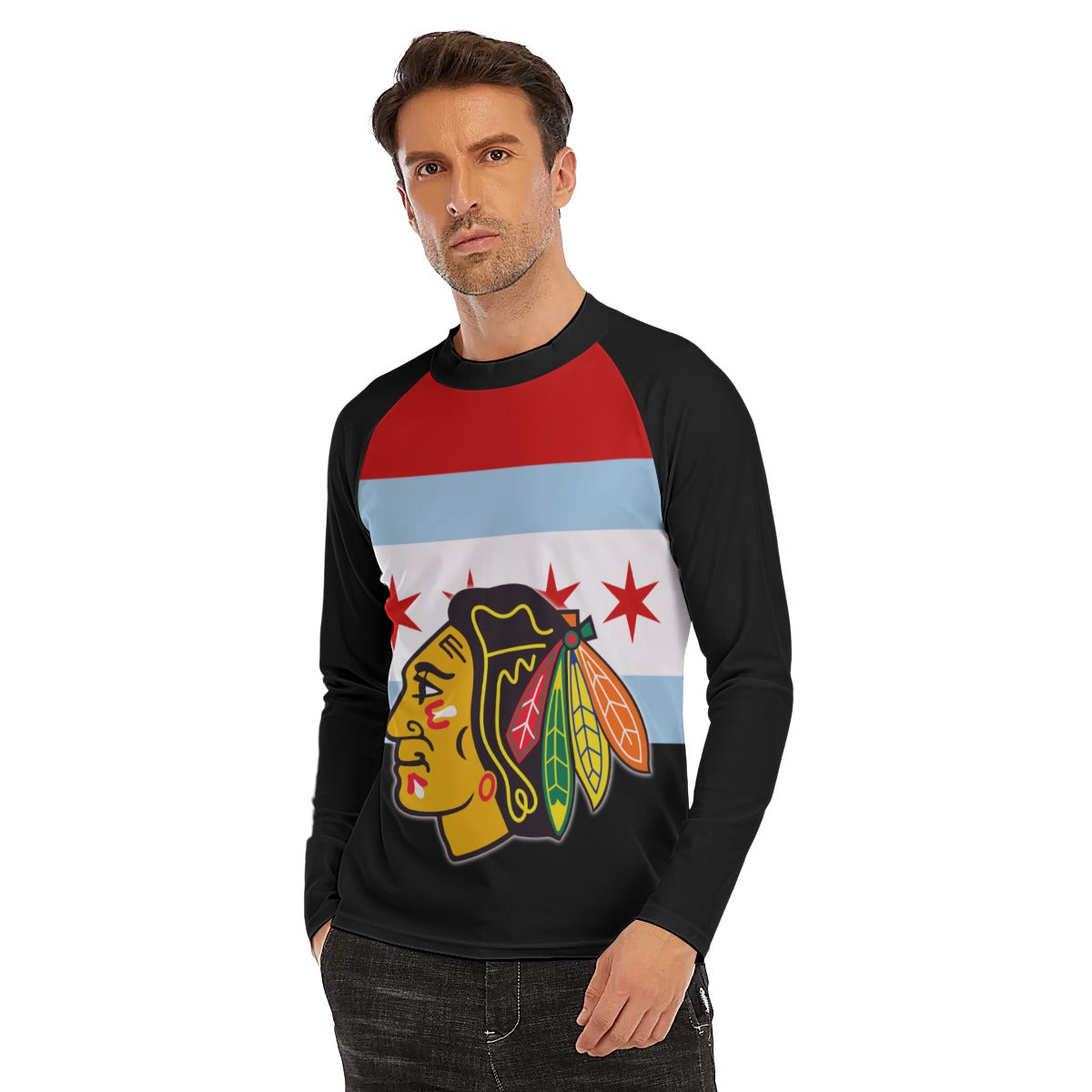 All Over Ragland Long Sleeve (TIGHT SURF SHIRT - Cut & Sew)