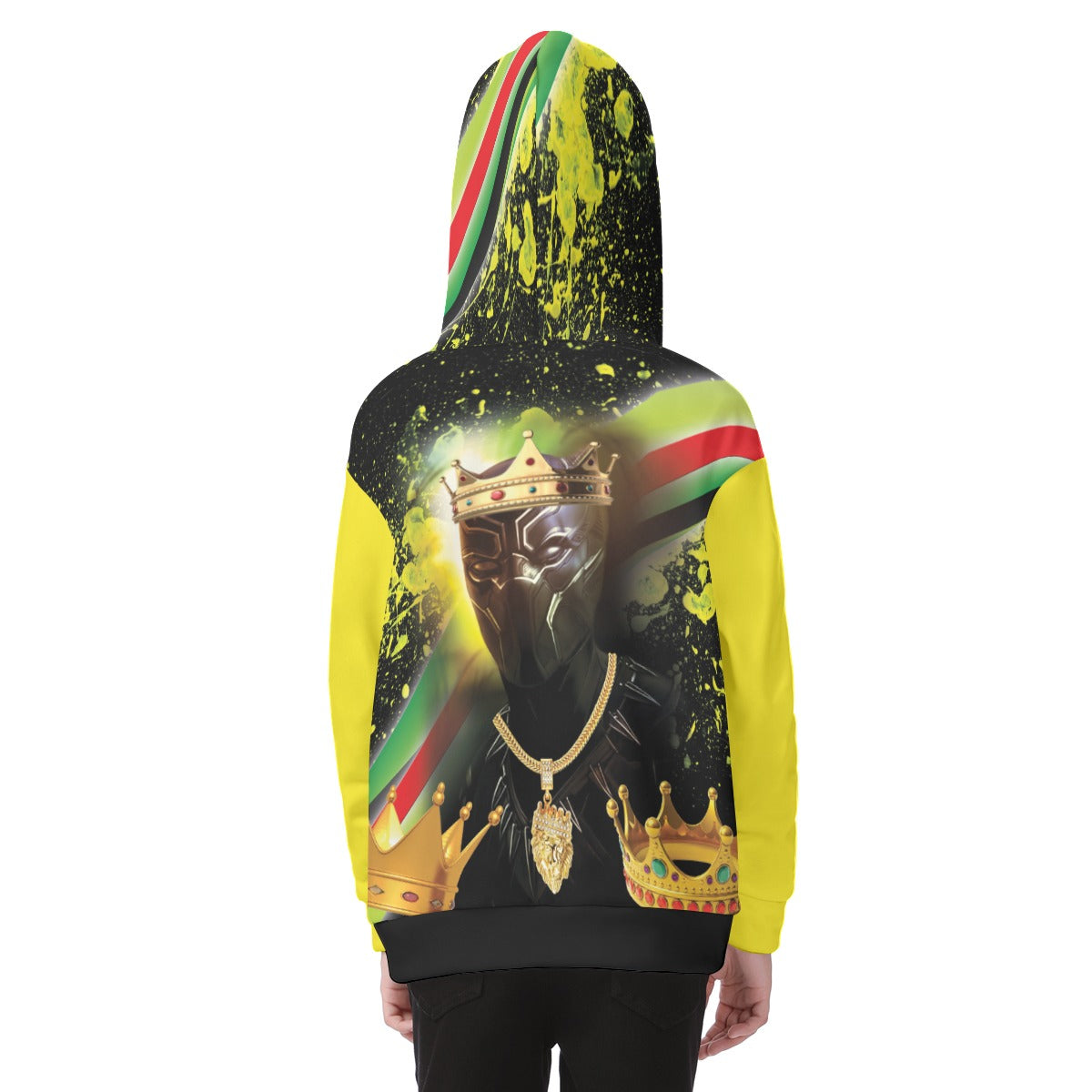 All Over Youth Zip Up Hoodie (HEAVY FLEECE - Cut & Sew)