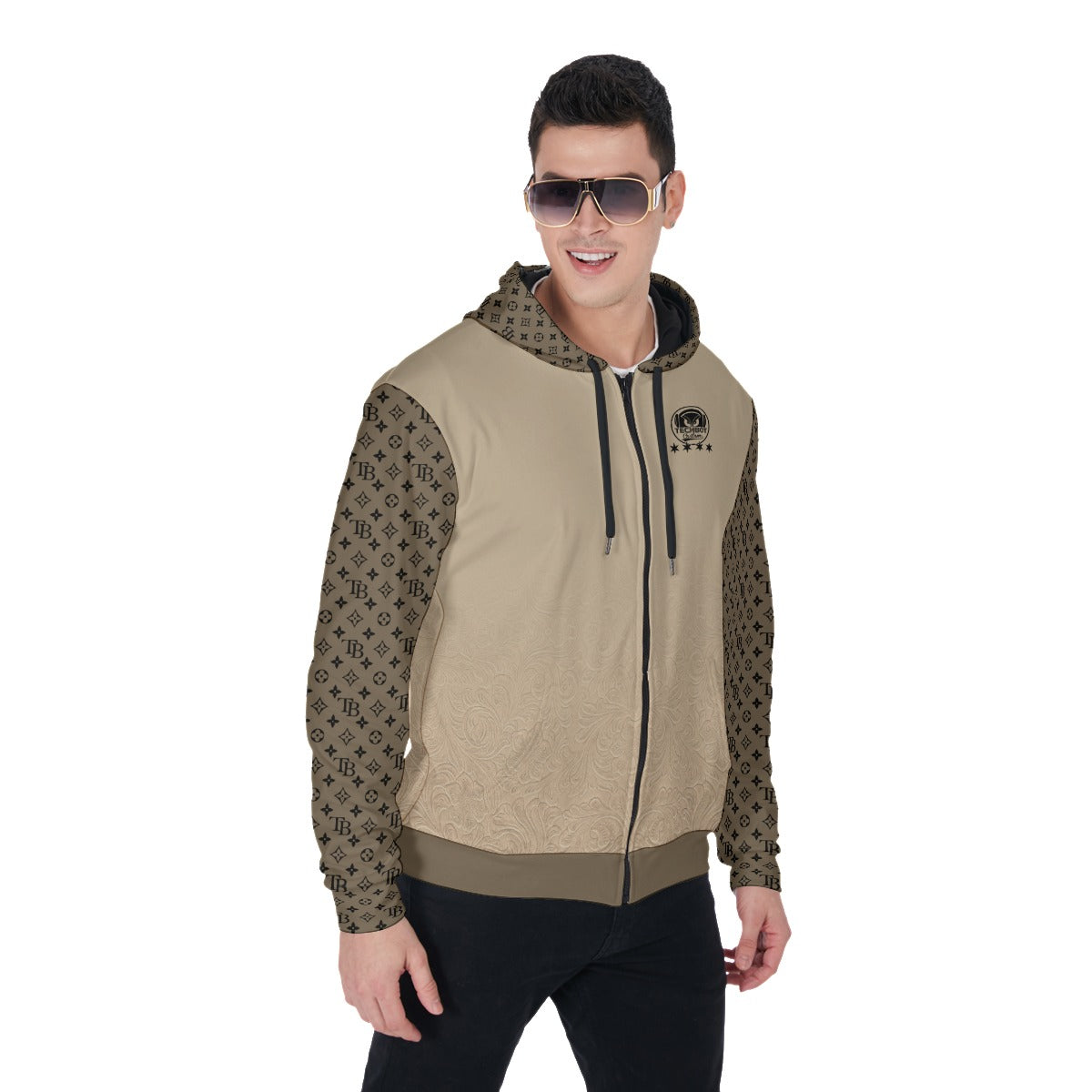 All Over Hoodie Zip Up (HEAVY FLEECE - Cut & Sew)