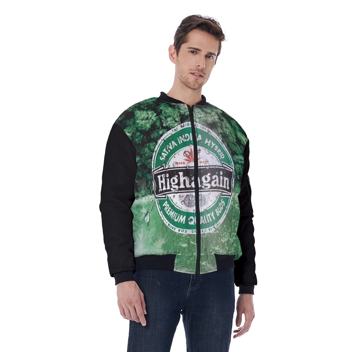 All Over Bomber Jacket - Cut & Sew