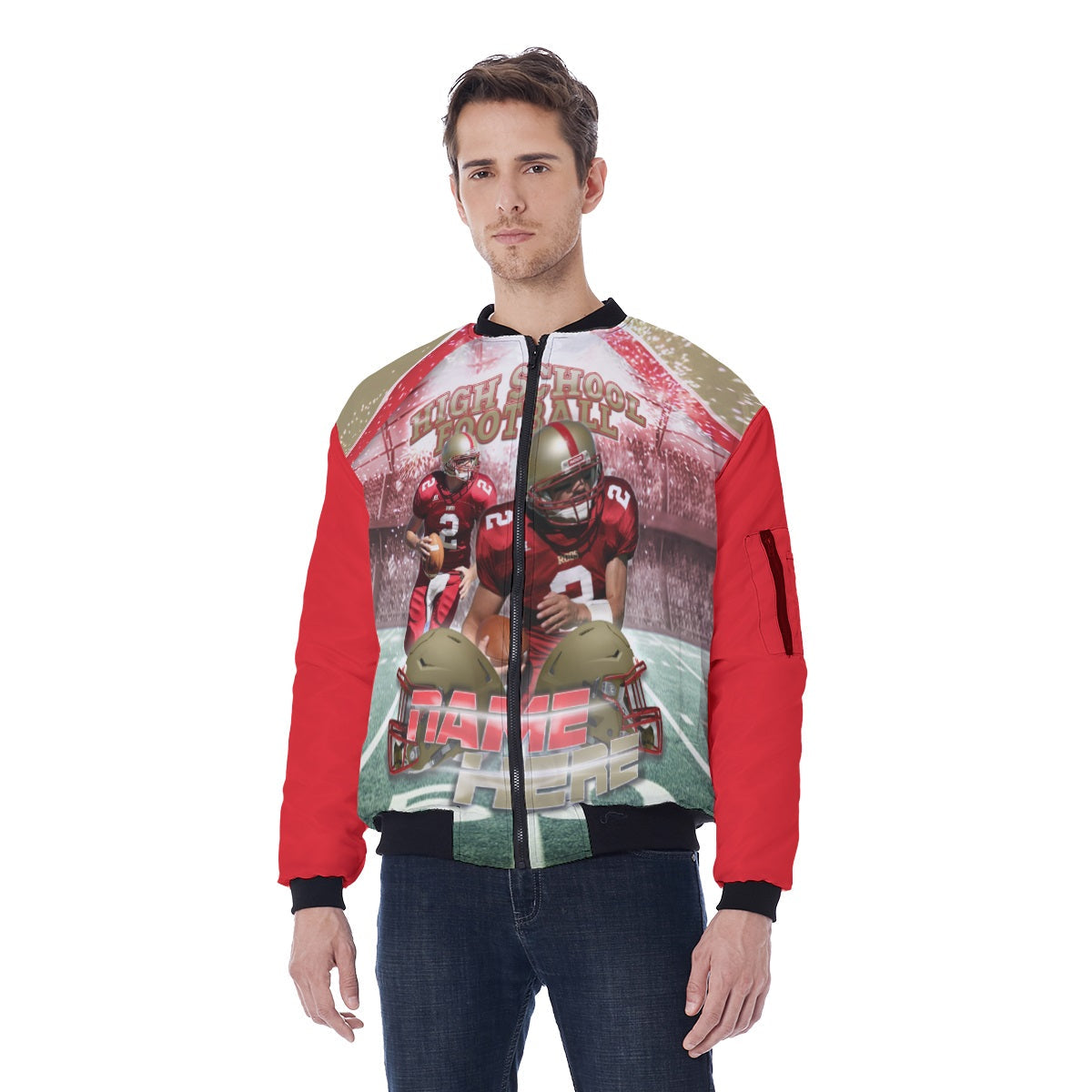 All Over Bomber Jacket - Cut & Sew