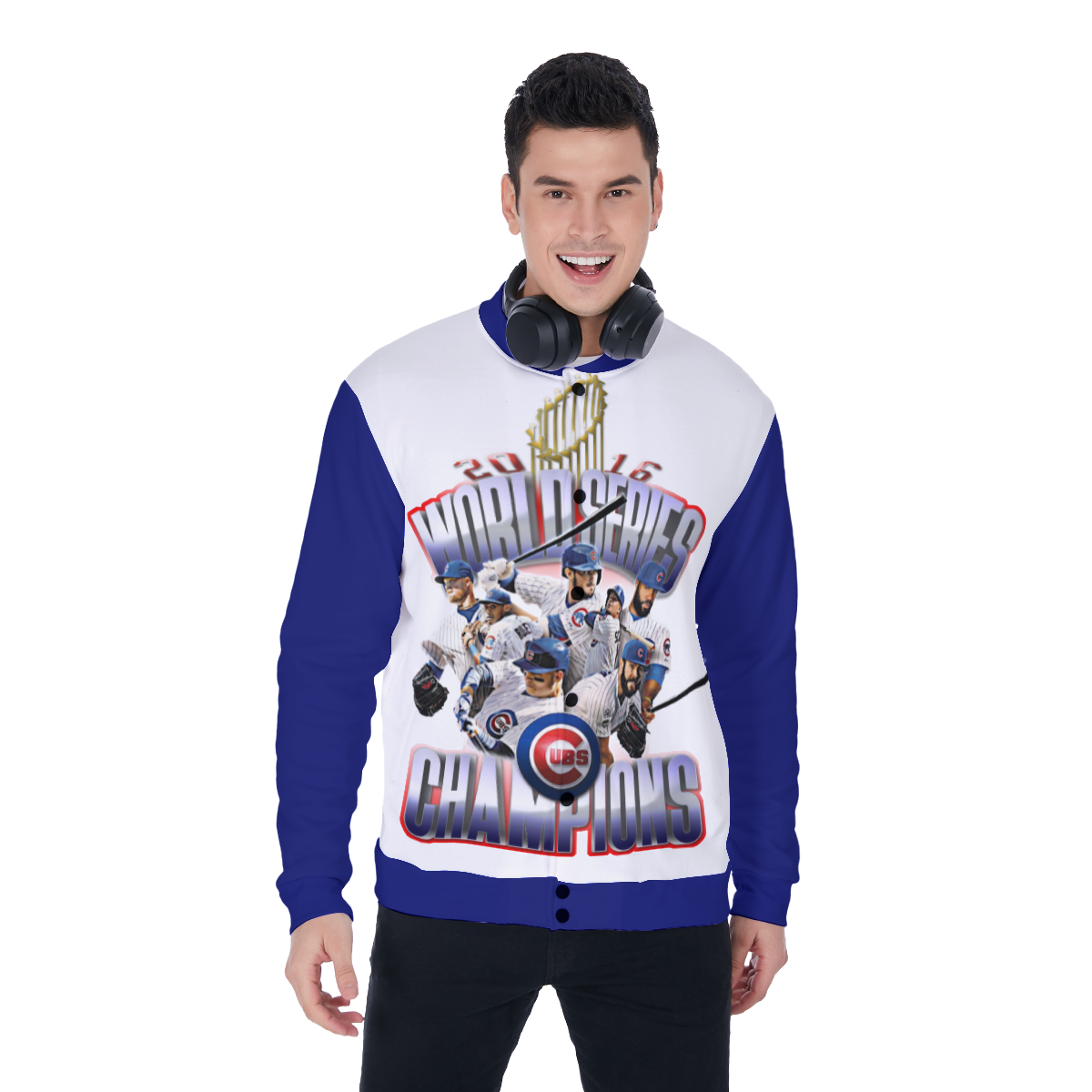 All Over Baseball Jacket (HEAVY FLEECE - Cut & Sew)