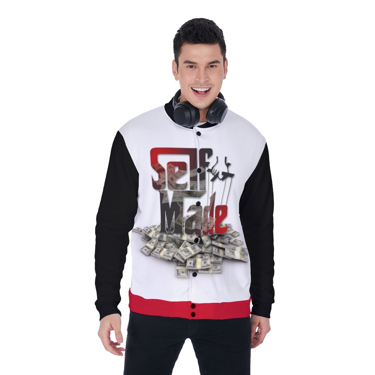 All Over Baseball Jacket (HEAVY FLEECE - Cut & Sew)
