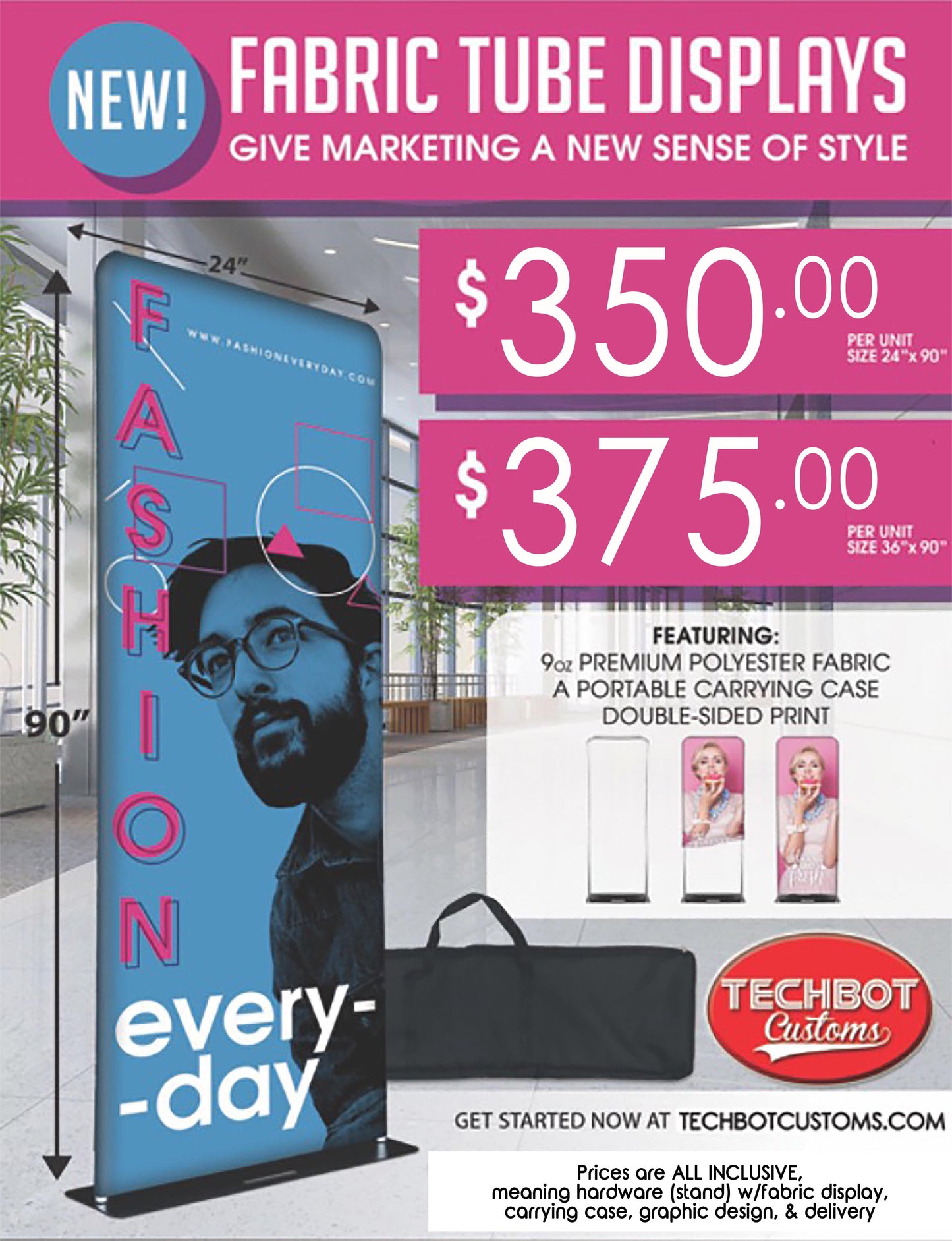 FABRIC TUBE DISPLAYS